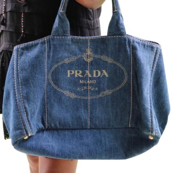 Authentic Prada Denim Tote Bag - Picture 1 of 3